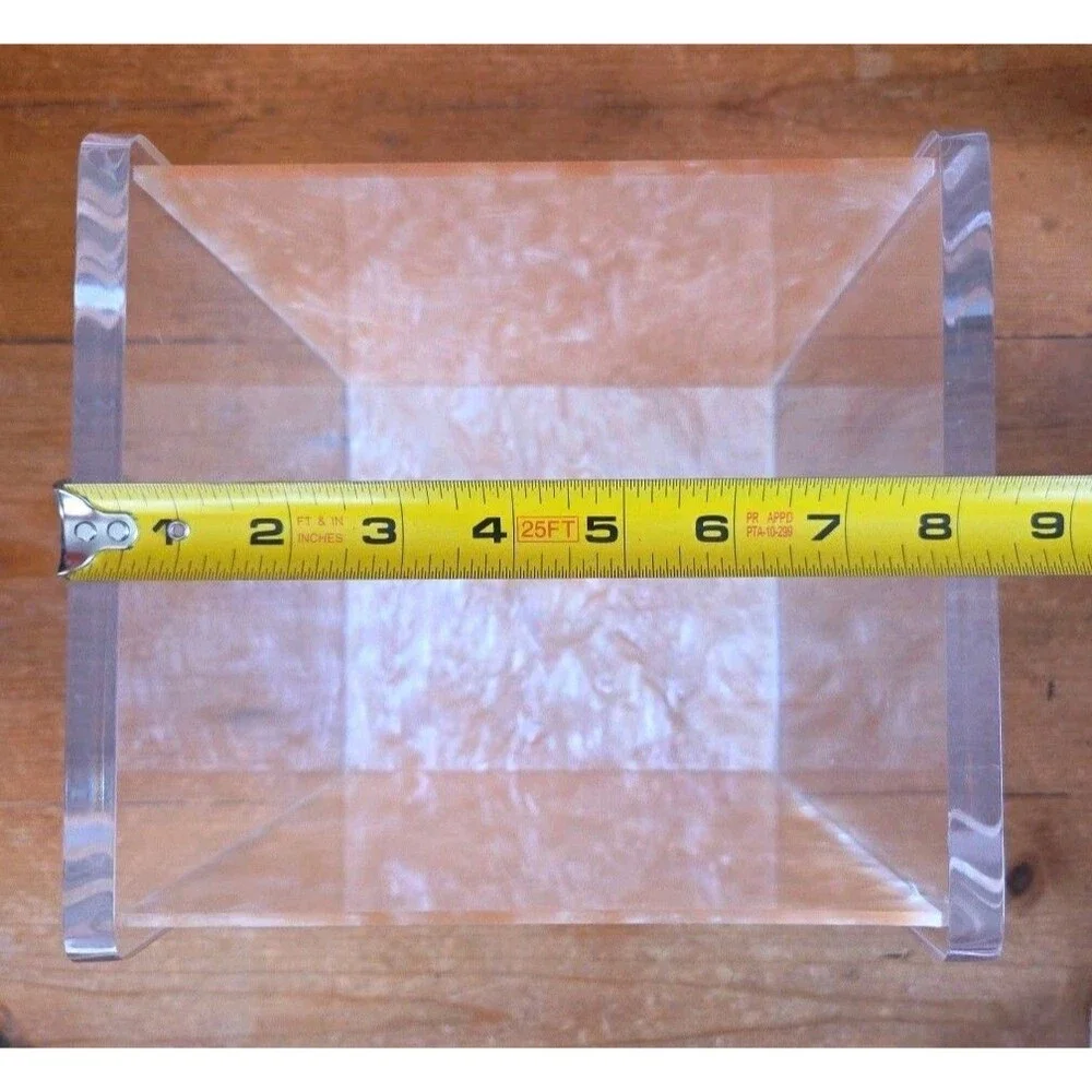 Vtg L & R Enterprises Lucite Light Trash Waste Container Made In CA USA